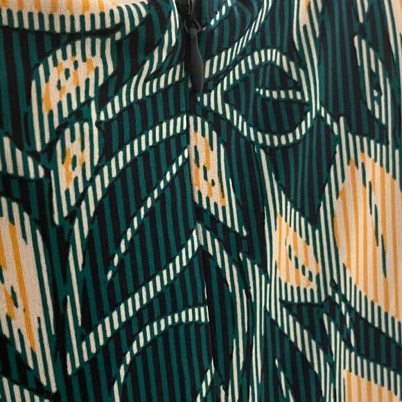 London Time Women's Summer Dress 14W Green & Beach V-Neck - Picture 7 of 8